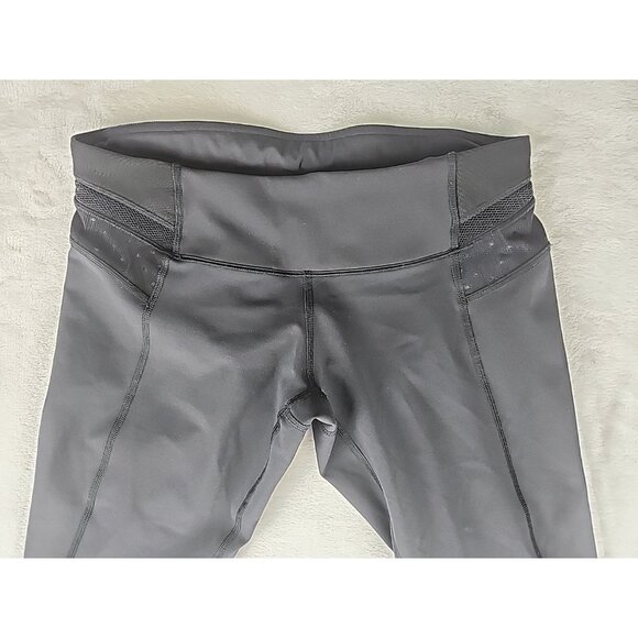 Lululemon Women's Just Breathe Leggings Size 6 Black Mesh Polkadot - Picture 2 of 8